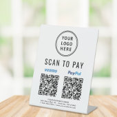Scan to Pay Venmo Paypal QR Codes Logo Sockelschild