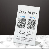 Scan to Pay Venmo Paypal QR Codes Sockelschild