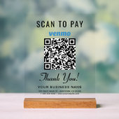 Scan to Pay Venmo QR Code Acrylschild (Neutral)