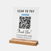 Scan to Pay Venmo QR Code Acrylschild (Winkel)