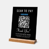 Scan to Pay Venmo QR Code Black Acrylschild (Winkel)
