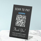 Scan to Pay Venmo QR Code Black Sockelschild