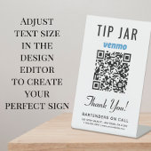 Scan to Pay Venmo QR Code Sockelschild