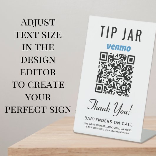 Scan to Pay Venmo QR Code Sockelschild