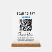 Scan to Pay Venmo QR Code Weiß Acrylschild (Vorderseite)