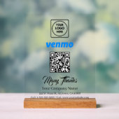 Scan to Pay Venmo QR Code White Display Sign Acrylschild (Neutral)