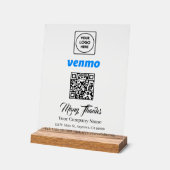 Scan to Pay Venmo QR Code White Display Sign Acrylschild (Winkel)