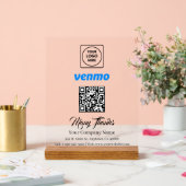 Scan to Pay Venmo QR Code White Display Sign Acrylschild (Hochzeit)