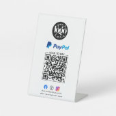 Scan to PayPal QR Code Business-Logo Sockelschild (Vorderseite)