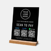 Scan to PayPal Venmo CashApp QR-Codes Logo Acrylschild (Winkel)