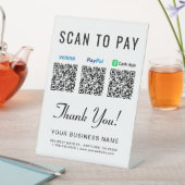 Scan to PayPal Venmo CashApp QR Codes Sockelschild (In Situ)