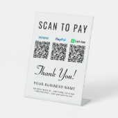 Scan to PayPal Venmo CashApp QR Codes Sockelschild (Vorderseite)
