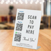 Scan to PayPal Venmo CashApp QR Codes Sockelschild