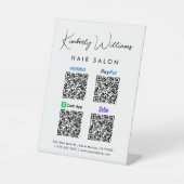 Scan to PayPal Venmo CashApp Zelle QR Code Sockelschild (Vorderseite)