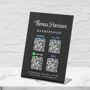 Scan to PayPal Venmo CashApp Zelle QR Code Sockelschild