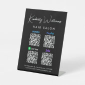 Scan to PayPal Venmo CashApp Zelle QR Code Sockelschild (Vorderseite)