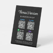 Scan to PayPal Venmo CashApp Zelle QR Code Sockelschild (Vorderseite)