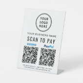 Scan to PayPal Venmo QR-Codes Logo Sockelschild (Vorderseite)