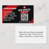 Scan to Subscribe QR Code Design Template Visitenkarte (Vorne/Hinten)