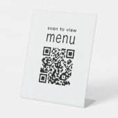 "Scan to View Menu QR Restaurant Modern" Sockelschild (Vorderseite)