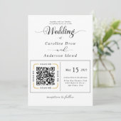 Scan to View Our Wedding Invitation Video (Stehend Vorderseite)