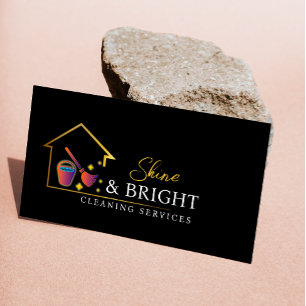 Scan von Reinigungsdiensten zur Verbindung von Sch Visitenkarte