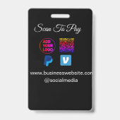 Scan zu bezahlen hinzufügen Logo q oder Code paypa Ausweis (Rückseite)