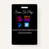 Scan zu bezahlen hinzufügen Logo q oder Code paypa Ausweis (Rückseite)