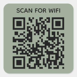 Scan zum Anschluss von Wifi QR Code Moderne Seite Quadratischer Aufkleber