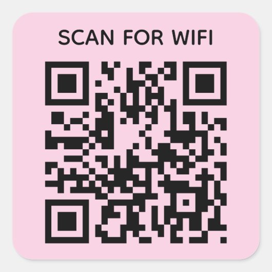 Scan zum Anschluss von Wifi QR Code Moderner Paste Quadratischer Aufkleber (Vorderseite)