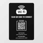 Scan zum Verbinden von QR-Code mit WIFI-Kennwortne Fensteraufkleber (Blatt)