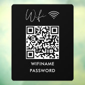 Scan zum Verbinden von W-QR-Kennwort schwarz Fensteraufkleber (Blatt 3)