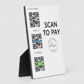 Scan zur Bezahlung des QR-Code-Logos - kontaktlose Fotoplatte (Seite)