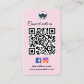 Scan zur Verbindung von Visitenkarten | Instagram  Visitenkarte (Vorderseite)