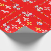 Scanadinavian Christmas God Jul Wrapping Paper Geschenkpapier (Ecke)