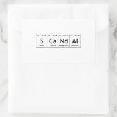 SCaNdAl Periodic Table Elements Word Chemistry Rechteckiger Aufkleber (Tasche)