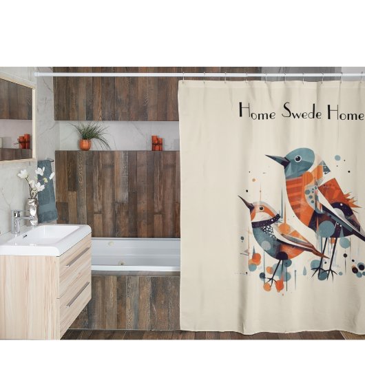 Scandi Aviary Duet, Brauch Duschvorhang