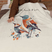 Scandi Aviary Duet, Brauch Fleecedecke