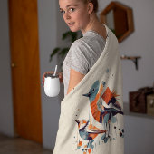 Scandi Aviary Duet, Brauch Fleecedecke