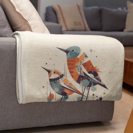 Scandi Aviary Duet, Brauch Fleecedecke