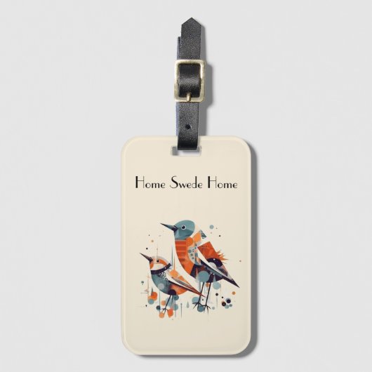 Scandi Aviary Duet, Brauch Gepäckanhänger (Vorderseite Vertikal)