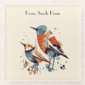 Scandi Aviary Duet, Brauch Glasuntersetzer (Vorderseite)