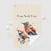 Scandi Aviary Duet, Brauch Golfhandtuch (Insitu)