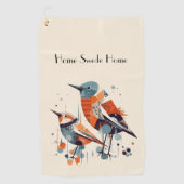Scandi Aviary Duet, Brauch Golfhandtuch (Vorderseite)