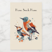 Scandi Aviary Duet, Brauch Lebensmitteletikett (Einzelnes Label)