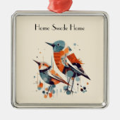 Scandi Aviary Duet, Brauch Ornament Aus Metall (Vorne)