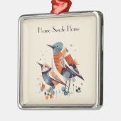 Scandi Aviary Duet, Brauch Ornament Aus Metall (Links)