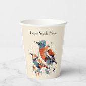 Scandi Aviary Duet, Brauch Pappbecher (Rückseite)