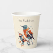 Scandi Aviary Duet, Brauch Pappbecher (Vorderseite)