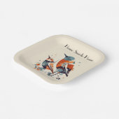 Scandi Aviary Duet, Brauch Pappteller (Gewinkelt)